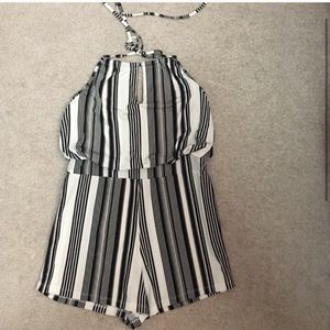 Brandy Melville Striped Halter Romper